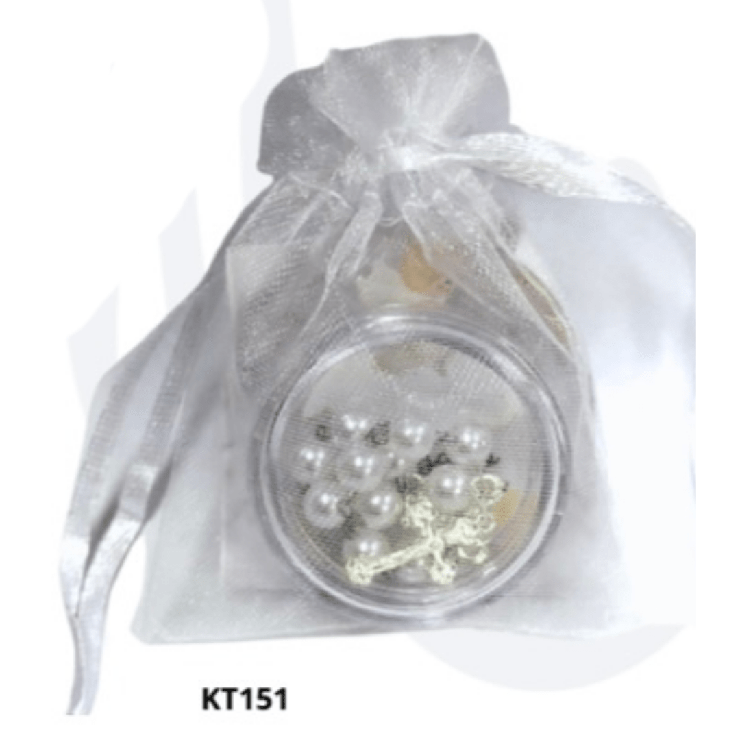 Kit Batismo: TAG + Porta Terço + Dezena - Branco