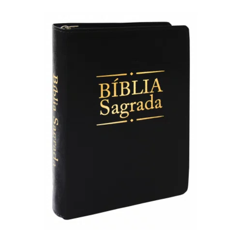 Bíblia Sagrada Capa Couro com Zíper