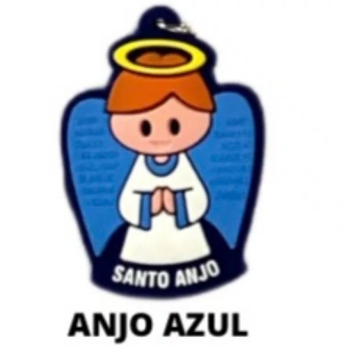 Cl1 Chaveiro De Borracha Anjo Azul - 10 Unidades
