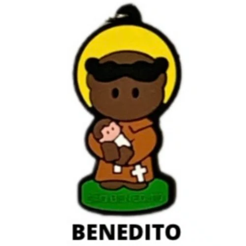 Cl1 Chaveiro De Borracha Benedito - 10 Unidades