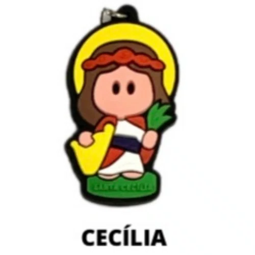 Cl1 Chaveiro De Borracha Cecília - 10 Unidades