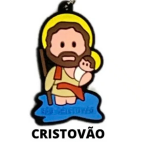 Cl1 Chaveiro De Borracha Cristovão - 10 Unidades