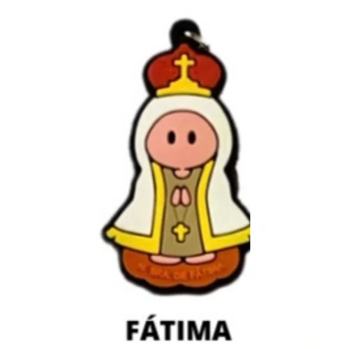 Cl1 Chaveiro De Borracha Fátima - 10 Unidades