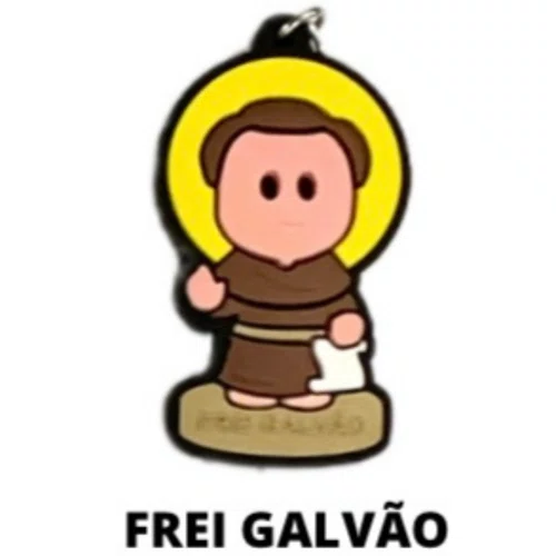 Cl1 Chaveiro De Borracha Frei Galvão - 10 Unidades