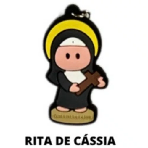 Cl1 Chaveiro De Borracha Rita de Cássia - 10 Unidades