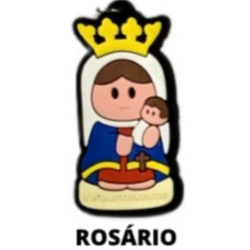 Cl1 Chaveiro De Borracha Rosário - 10 Unidades