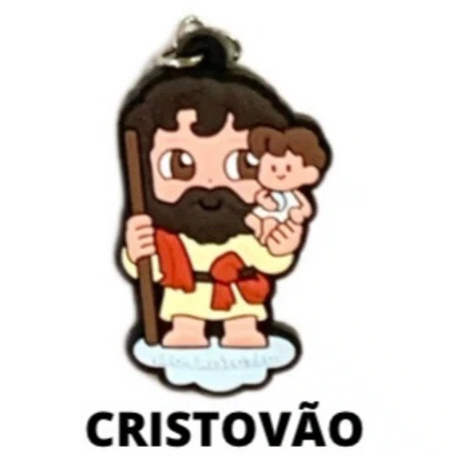 Cl2 Chaveiro De Borracha Cristovão  - 10 Unidades