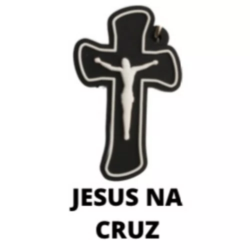 Cl2 Chaveiro De Borracha Jesus na Cruz - 10 Unidades