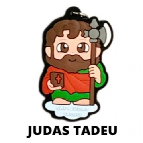 Cl2 Chaveiro De Borracha Judas Tadeu - 10 Unidades