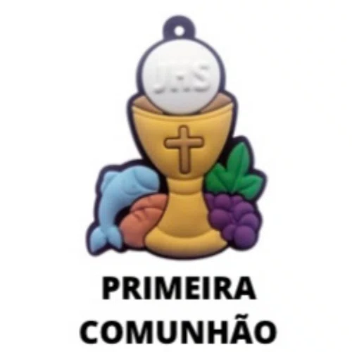 Cl2 Chaveiro De Borracha Primeira Comunhão - 10 Unidades