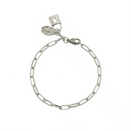 Pulseira Cadeia Da Consagração Aço Inoxidável Fina