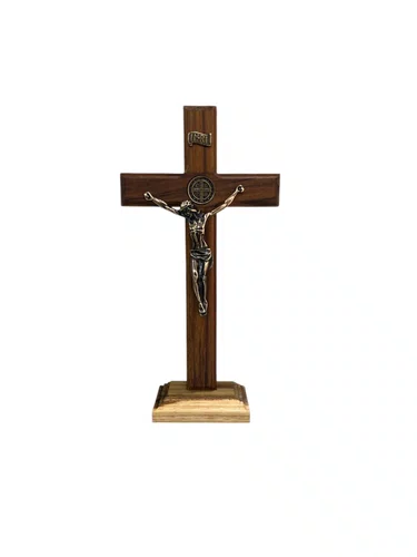 Crucifixo de Madeira São Bento - 19cm Ref:134