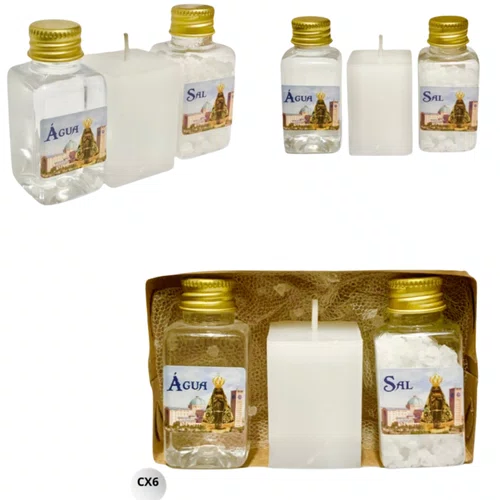 Kit Devoção: Água + Sal + Vela