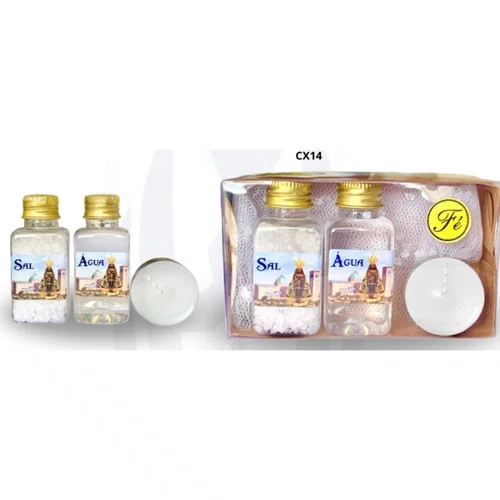 Kit Fé: Água + Sal + Vela