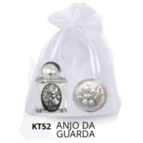 Kit Porta Água Benta + Porta Terço + Dezena - Anjo da Guarda