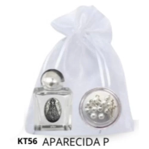 Kit Porta Água Benta + Porta Terço + Dezena - Aparecida P