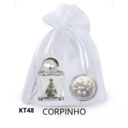 Kit Porta Água Benta + Porta Terço + Dezena - Corpinho