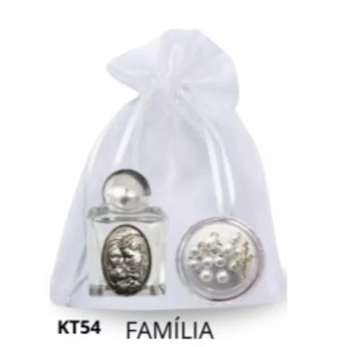 Kit Porta Água Benta + Porta Terço + Dezena - Família