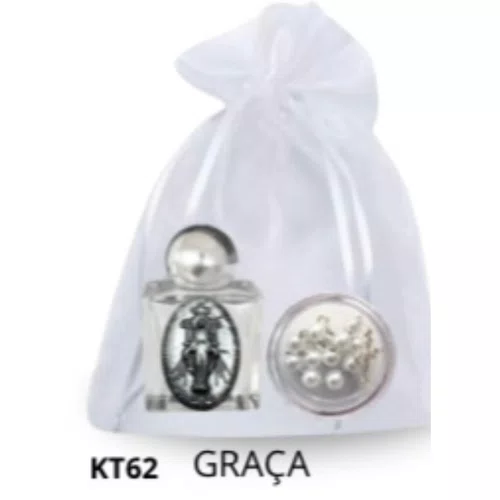 Kit Porta Água Benta + Porta Terço + Dezena - Graça