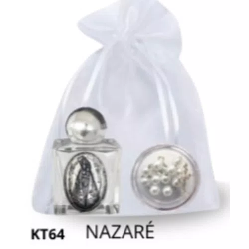 Kit Porta Água Benta + Porta Terço + Dezena - Nazaré