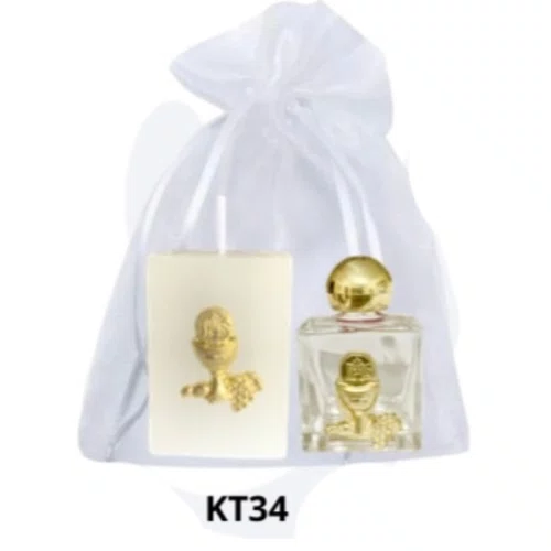 Kit Vela Quadrada Santos + Porta Água Benta - KT34