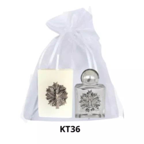 Kit Vela Quadrada Santos + Porta Água Benta - KT36