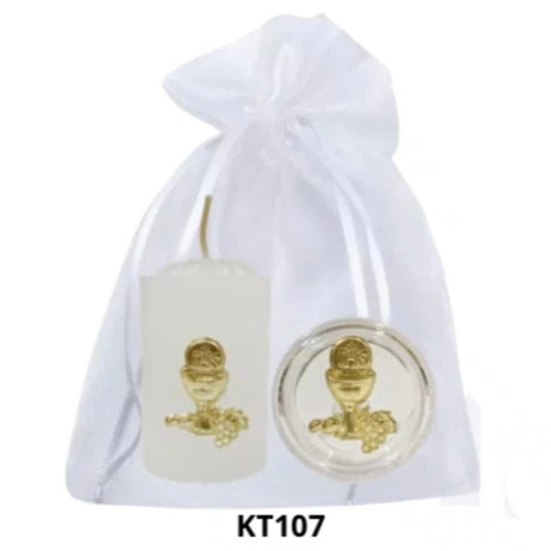 Kit Vela Votiva + Porta Terço + Dezena - KT107