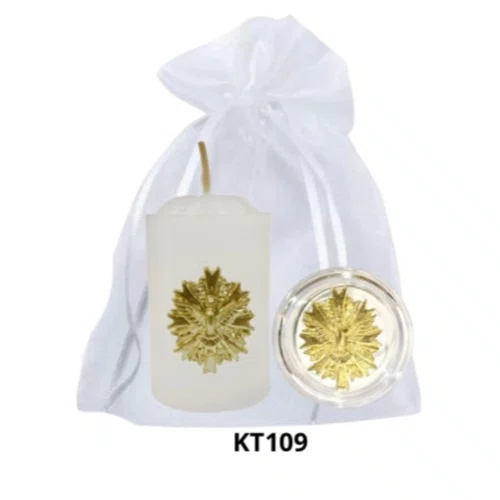 Kit Vela Votiva + Porta Terço + Dezena - KT109