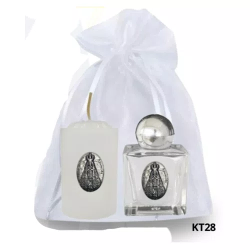 Kit Vela Votiva Santos + Porta Água Benta - KT28