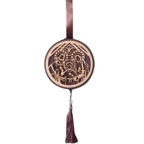 Mandala Estilizada Com Strass Sagrada Familia 1 - Marrom