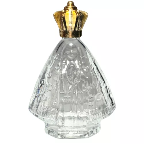 Porta água Benta Nossa Senhora Aparecida Coroa Dourada Vidro M - 60ML