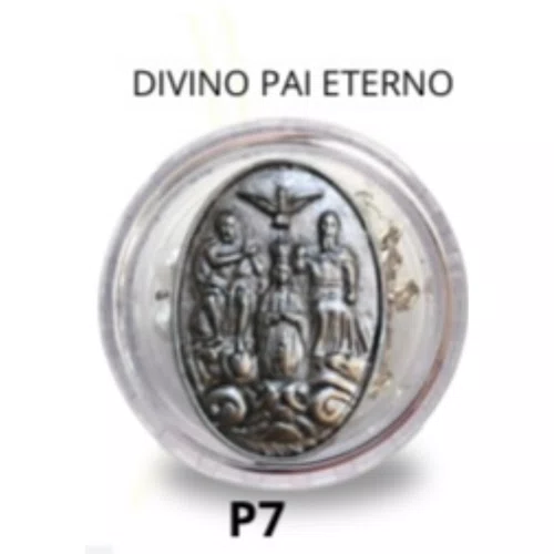 Porta Terço Acrílico + Mini Tercinho - Divino Pai Eterno