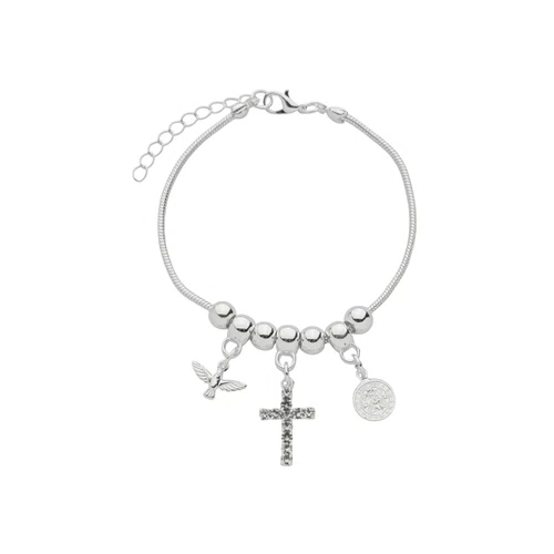 Pulseira Folheada Berloque Mod 2 Prata - 6 unidades