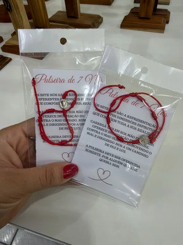 Pulseira Sete Nós Vermelha - 6 Unidades