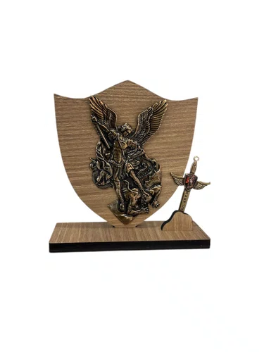 São Miguel Arcanjo Bronze Escudo e Espada