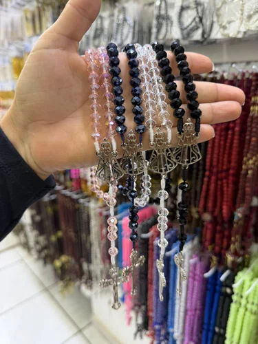Terço de Cristal cordão Nossa Senhora Aparecida - 6 Unidades