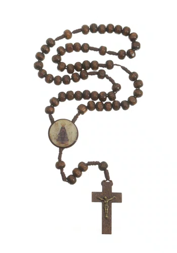 Terço de Madeira Aparecida sem fecho - 6 Unidades