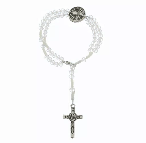 Terço De Pulso Cordão de Cristal São Bento - 12 Unidades
