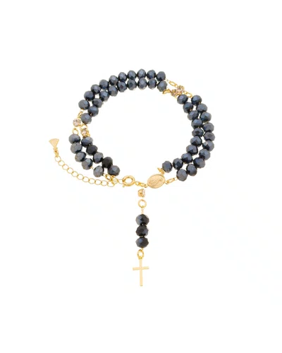 Terço De Pulso Folheado Cristal - Azul