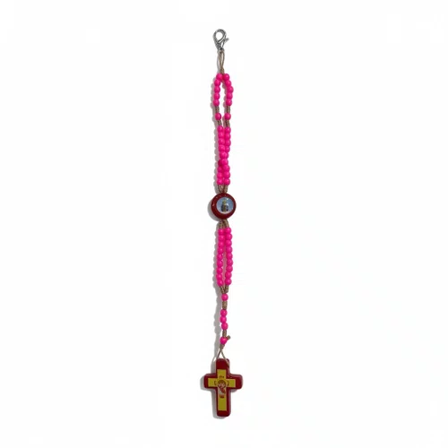 Terço de Pulso Infantil Rosa Aparecida - 6 unidades