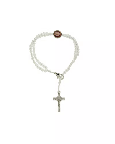 Terço de Pulso Pérola São Bento - 6 unidades