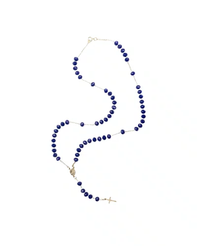 Terço Pescoço Cristal - Azul