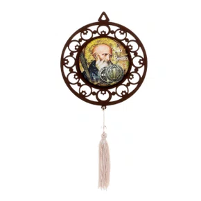 Adorno Redondo Resinado São Bento - Marrom