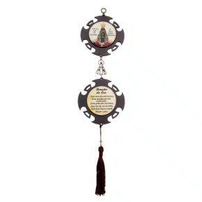 Adorno Duplo Redondo Medalha Estilizado Nossa Senhora Aparecida