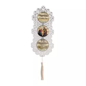 Adorno Triplo Único Sagrada Família - Branco