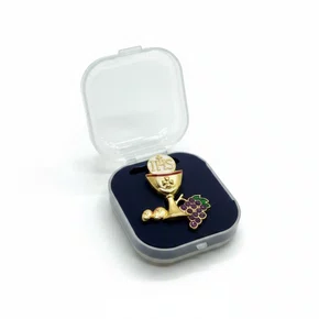 Broche de Metal Cálice Primeira Eucarístia - 6 Unidades