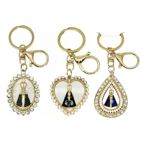 Chaveiro com Strass Nossa Senhora Aparecida Sortidos - 12 Unidades