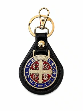 Chaveiro de Couro São Bento - 6 Unidades