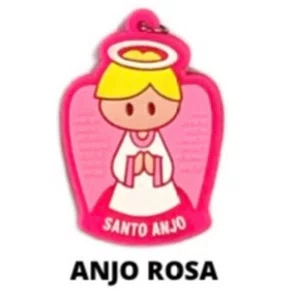 Cl1 Chaveiro De Borracha Anjo Rosa - 10 Unidades
