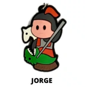 Cl1 Chaveiro De Borracha Jorge - 10 Unidades